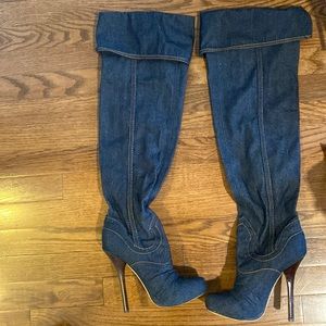 Like new Fabulous Tall denim boot